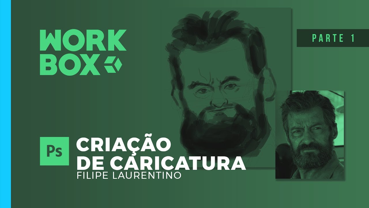 PINTURA DIGITAL CARICATURA DO WOLVERINE NO PHOTOSHOP (PARTE 1) , COM FILIPE LAURENTINO - WORKBOX