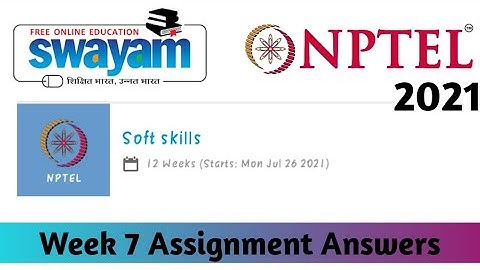 NPTEL Soft Skills Week 7 Answers 2021 || Assignment 7 Answers || Unique Jankari