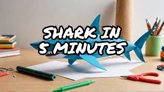 Paper shark toy #crafts #shark #drawing #art #shortvideo #shorts #papercraft