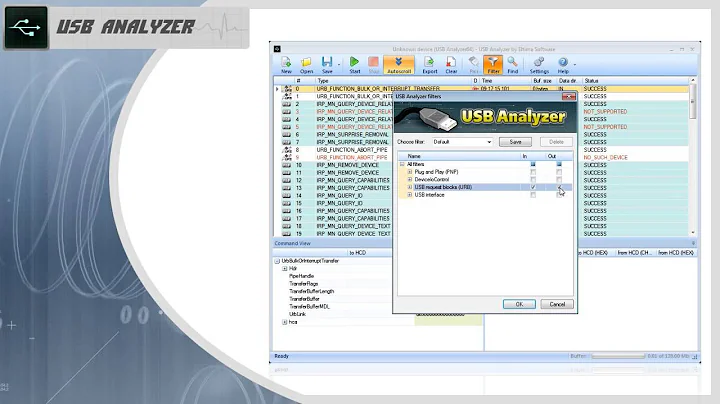 USB Analyzer: sniff USB traffic