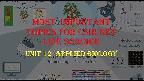 Applied Biology csir net | Csir net JRF life science applied biology | Unit 12