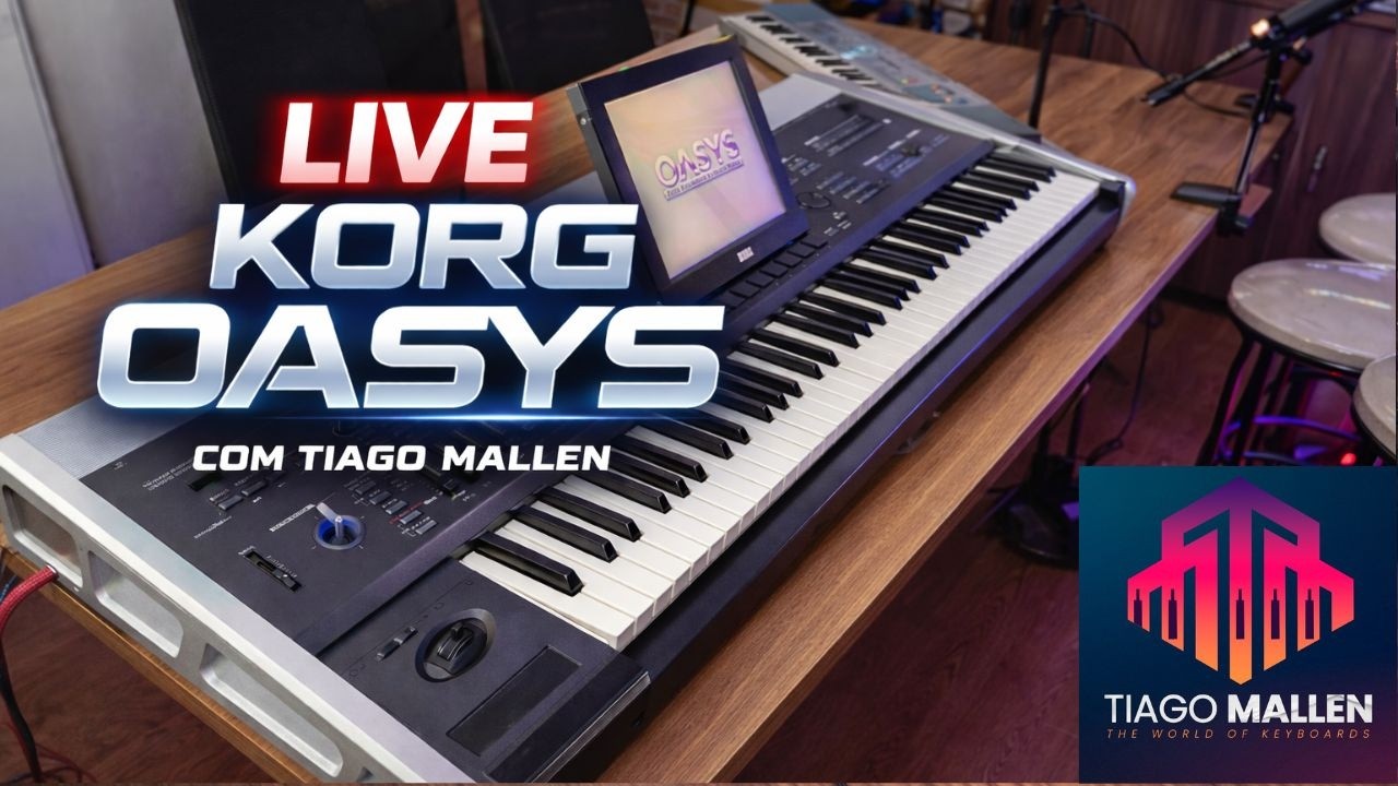 LIVE KORG OASYS - RARISSIMO -  COM TIAGO MALLEN . LINK DOS SORTEIOS ABAIXO DO VIDEO. #tecladista
