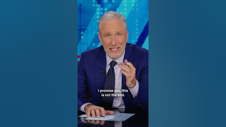 “This is not the end” - Jon Stewart #DailyShow #Election #Trump