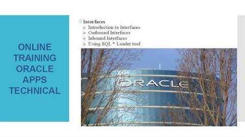 Technical Course-Oracle Applications Online Training