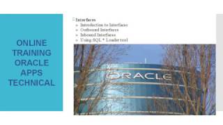 Technical Course-Oracle Applications Online Training Technical Course-Oracle Applications Online Training