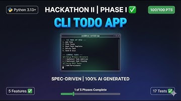 Spec-Driven CLI Todo App | 100% AI-Generated Code | Python 3.12 + Claude Code | Hackathon Phase I
