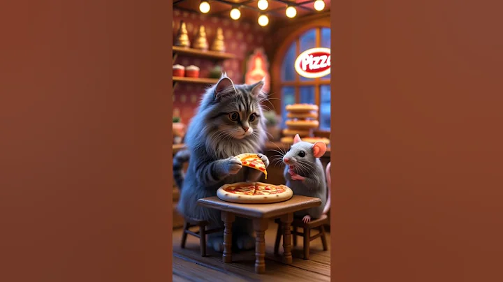 Watch the video about “Pizza Pals”✨🐱🐭 #cat #rat #shorts #trending #tiktok #viral #shortvideos
