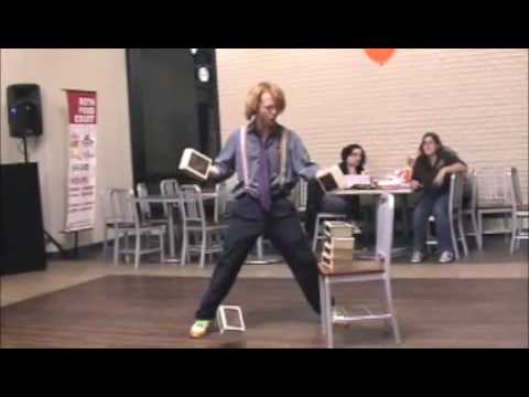 Juggler Kyle "Awesome Kyle" Petersen: Cigar boxes ...