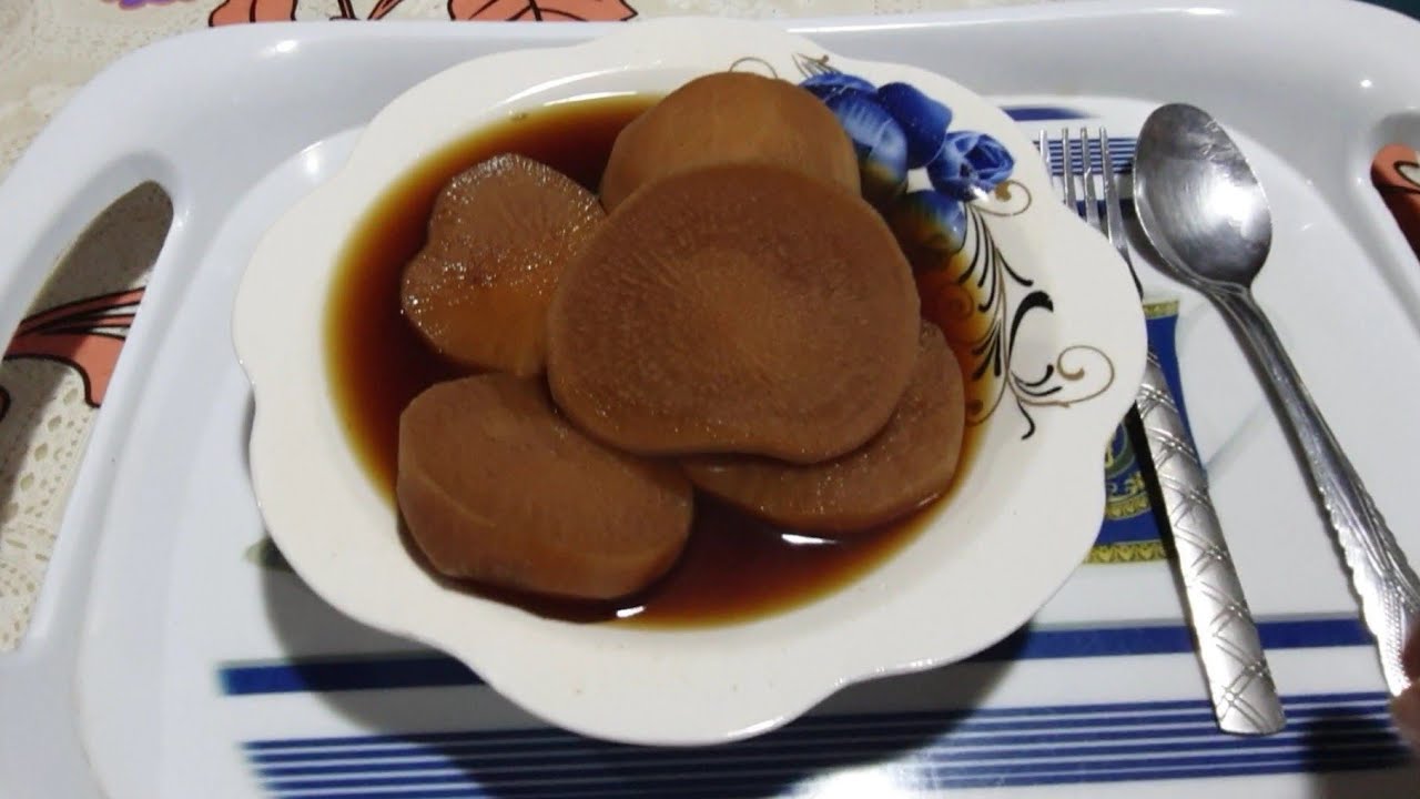 الشلغم المسلوك بلتمر والدبس /اكلات اهلنا الطيبين في الايام الباردة