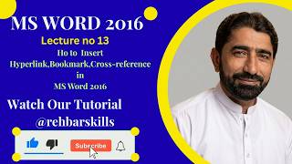 How to Insert Hyperlink, Bookmark, Cross-Reference in MS word 2016 document Step by Step  Tutorial