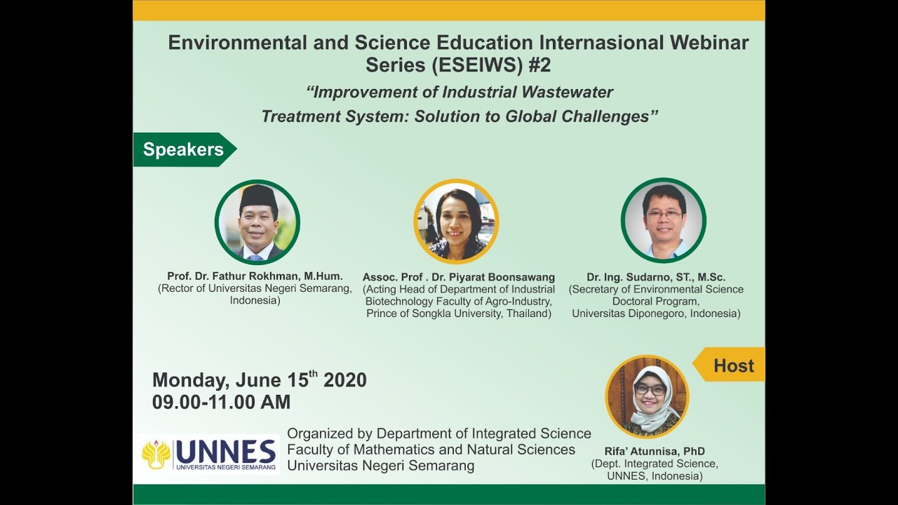 Environmental and Science Education International inar Series