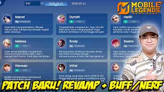 🔴 LIVE PUSH RANK PATCH BARU❗AULUS REVAMP + HERO BUFF/NERF❗MABAR VIP RABU❗LIVE STREAM MOBILE LEGEND