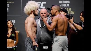At ufc 219 weigh-ins, khabib nurmagomedov and edson barboza squared
off for the final time before their fight saturday night. subscribe:
http://goo.gl/dypsgh...
