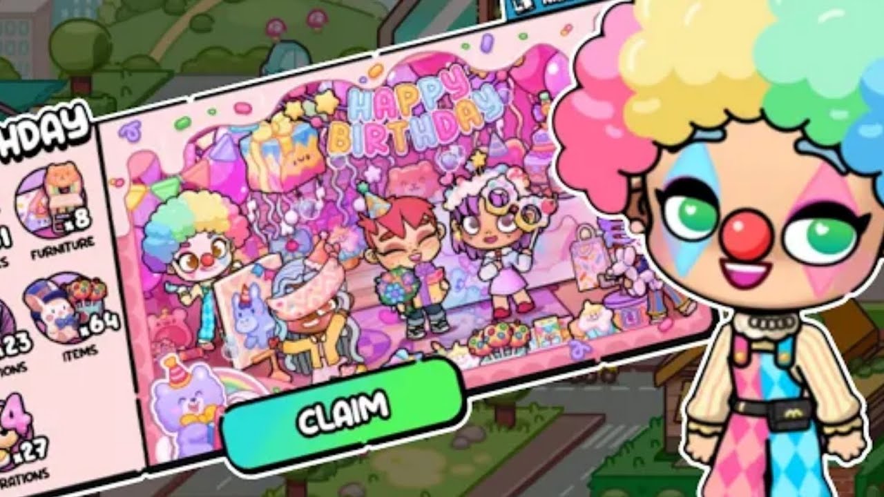 birthday party update on avatar world - YouTube