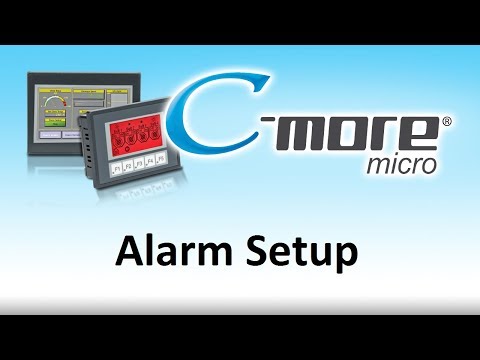 C-More Micro HMI -- How To Setup Alarms for touch screen display for PLC