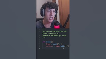 Contar palabras en una frase #python #asmr #shorts