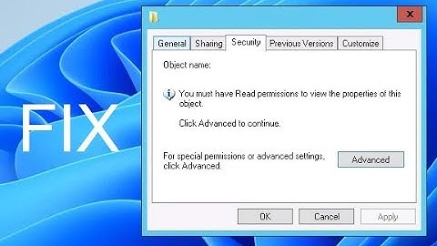 วิธีแก้ You Must Have Read Permissions to View the Properties of This Object