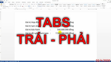 Hướng dẫn ứng dụng Tabs trái phải trong Word hiệu quả | Ks Nguyễn Thanh Dũng