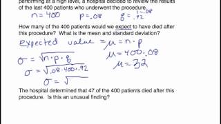Binomial Distribution: Finding the Mean, Standard Deviation, and 'Usual' Range of Values