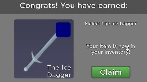 I got the Ice Dagger Dev melee in Roblox Arsenal!