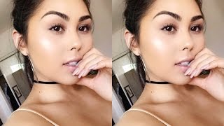 NATURAL GLOWY MAKEUP ROUTINE (no falsies) | Roxette Arisa