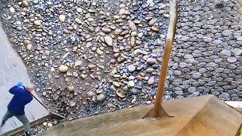 0314 Barge Unloading 2650 Tons of Large Cobblestone - Smooth Flow Relaxing - Vlog Work on Barge