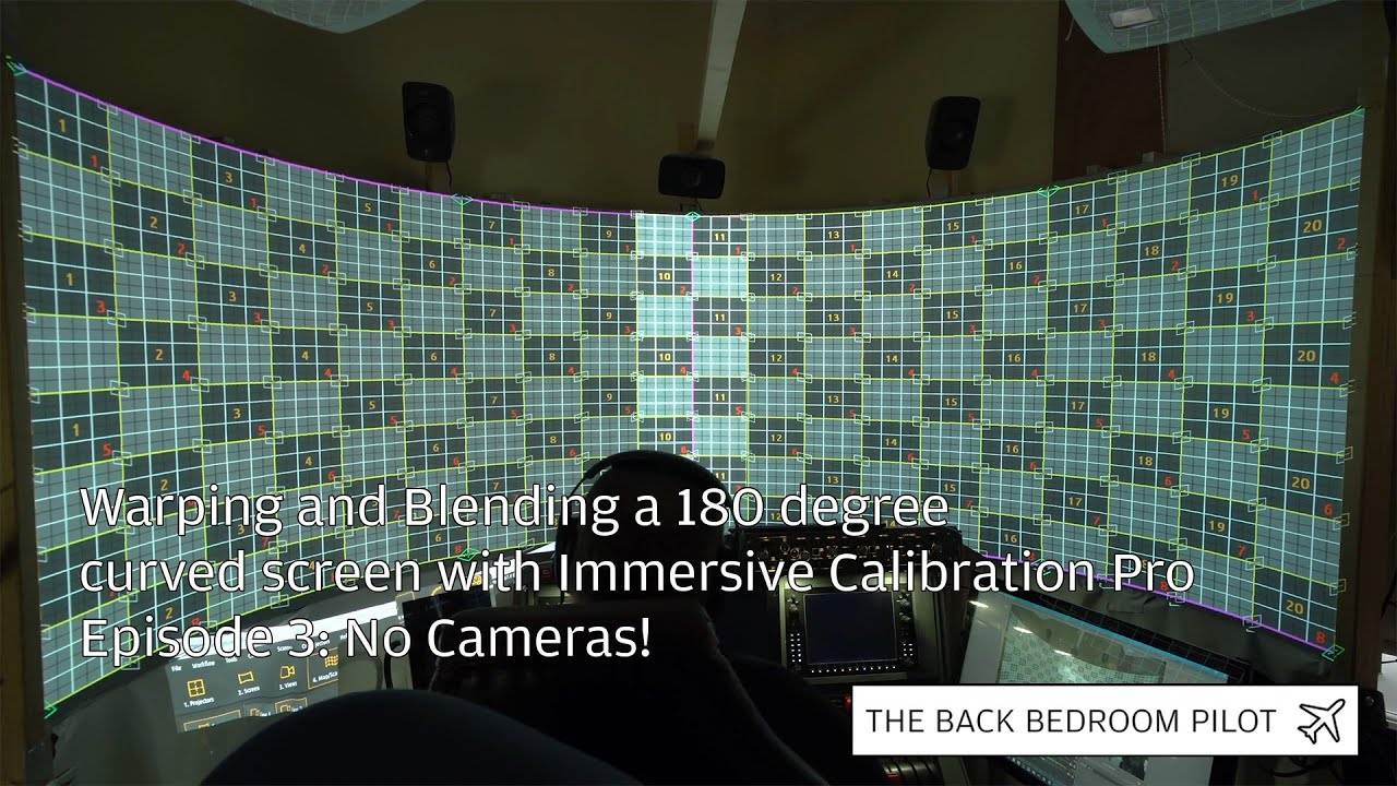 Warping and Blending a 180 degree curved screen with Immersive Calibration Pro Ep. 3 No cameras