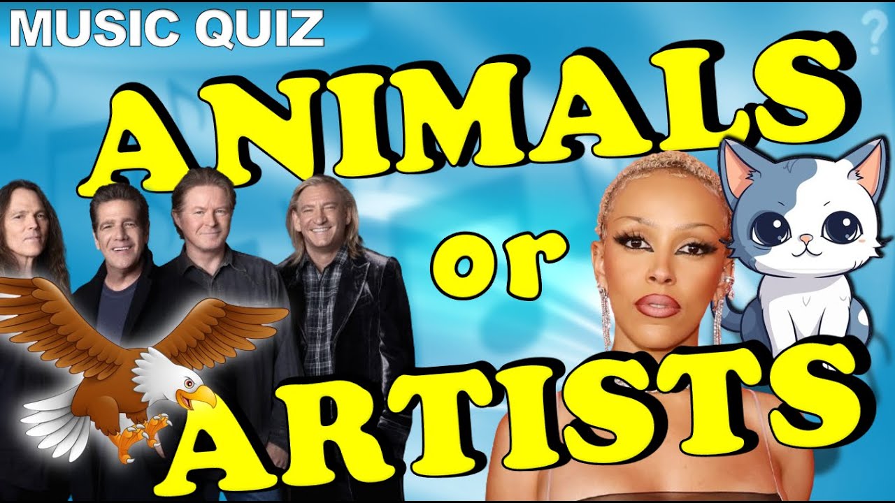 Animals In Artists Music Quiz🎵Guess The Song & Name The Singer🙊😺🐘 It's A Tricky One!