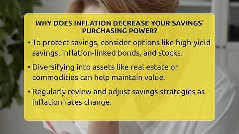 Why Does Inflation Decrease Your Savings