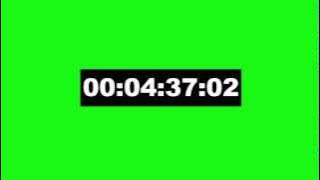 timecode 5 min animation - green screen effect