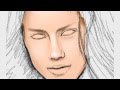 Пробы планшетного пера - пробное рисование лица