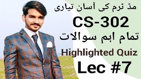 CS302 Lecture 7 ||VU short lectures by Amir||midterm preparation||CStudy with Amir