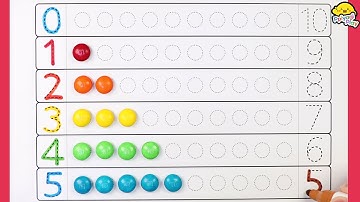 1-10까지 점선 따라 숫자쓰기 |Write and read numbers from 1 to 10 along the dotted line | 123numbers | for kids
