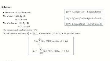 تحليل أنظمة القدرة - Power System Analysis - Newton Raphson Method