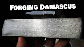 Making💥 Barbed Wire Damascus ? pt 3