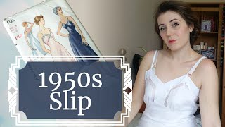 Making a 1950s Slip Dress from a Vintage Sewing Pattern - With Insertion Lace | Simplicity 4126
