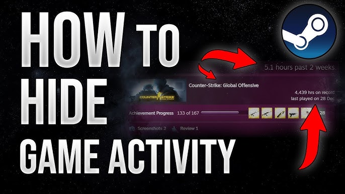 Steam: How to hide recent game activity & game hours 