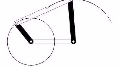 4-bar Linkage Mechanism Animation