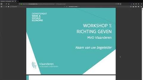 Starten met de Sustatool 3: Geef richting