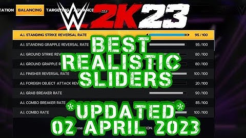 *CHECK DESCRIPTION* #wwe2k23 GAMEPLAY SLIDERS | PATCH 1.05 | 02 APRIL 2023
