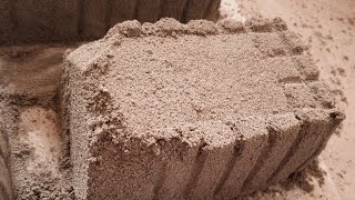 pure sand chunks crumbling,very dusty, ASMR