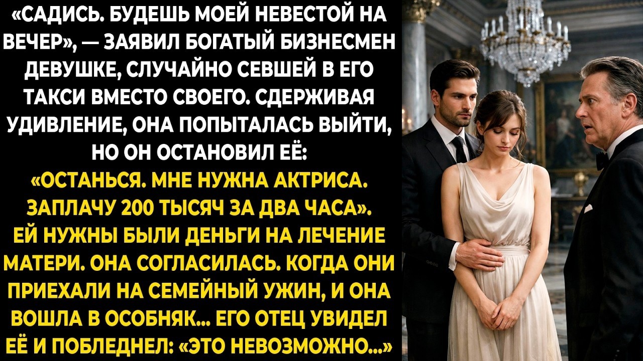 «Садись, будешь моей невестой на вечер», — заявил богатый бизнесмен девушке, случайно севшей в его..