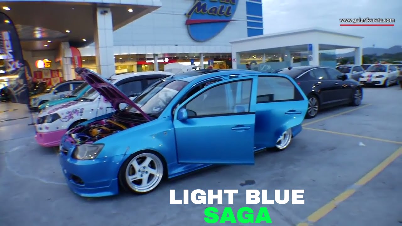 Proton Saga Blm Modified Light Blue And White Combo Saga Nite Fever Event 2016