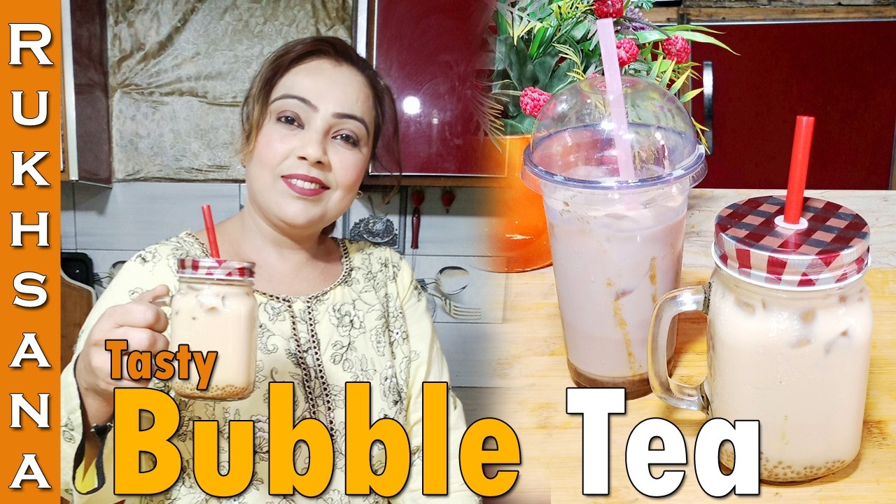 Bubble Tea Recipe | Easy homemade BUBBLE TEA | CookingwithRukhsana ...