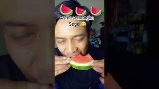 asmr semangka manis seger#shorts