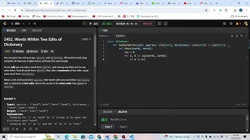 Leetcode 2452. Words Within Two Edits of Dictionary (simulation)