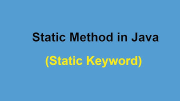 Static Methods in Java (Hindi/urdu) || Static Keyword in Java | simple words