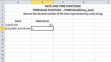 How to use TIMEVALUE function in Excel | Excel Tips