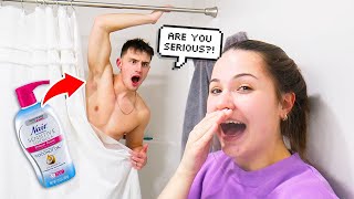 REVENGE NAIR HAIR REMOVAL PRANK ON HUSBAND! *I ACTUALLY DID IT*