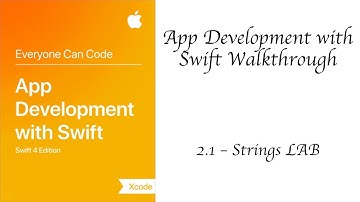 2.1-Strings - Swift 4 - App Development With Swift